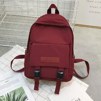 

Women Backpack Solid Color Large Capacity School Bag for Teenage Girls Fashion Casual Ladies' Outdoor Travel Bag Mochilas Sac