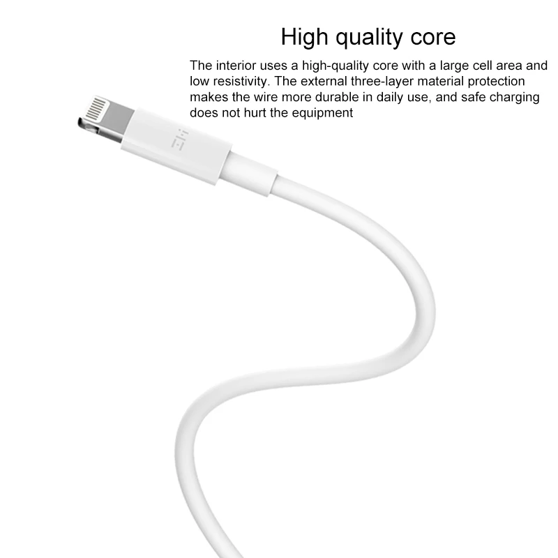 Xiaomi ZMI type-C/USB-C до 8 контактный кабель для зарядки, длина: 1 м
