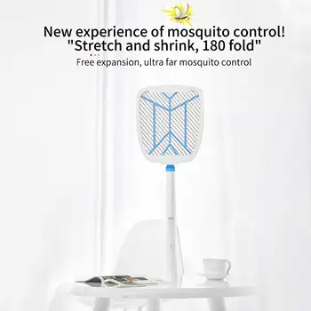 

Racket Fly Killer Rechargeable Handheld Mesh Summer Office Retractable Foldable Ultrathin Safe Electric Mosquito Swatter