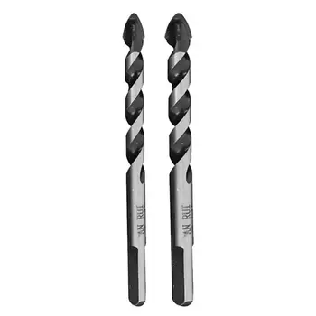

10pcs Triangular Shank Drill Bits Glass Ceramic Tile Reaming Spiral Bit