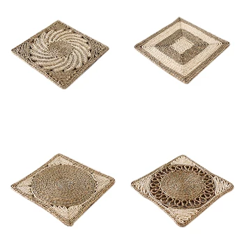 

Handwoven Rectangular Placemat, Heat-Resistant Woven Placemat, Woven Handmade Placemat for Dining Table