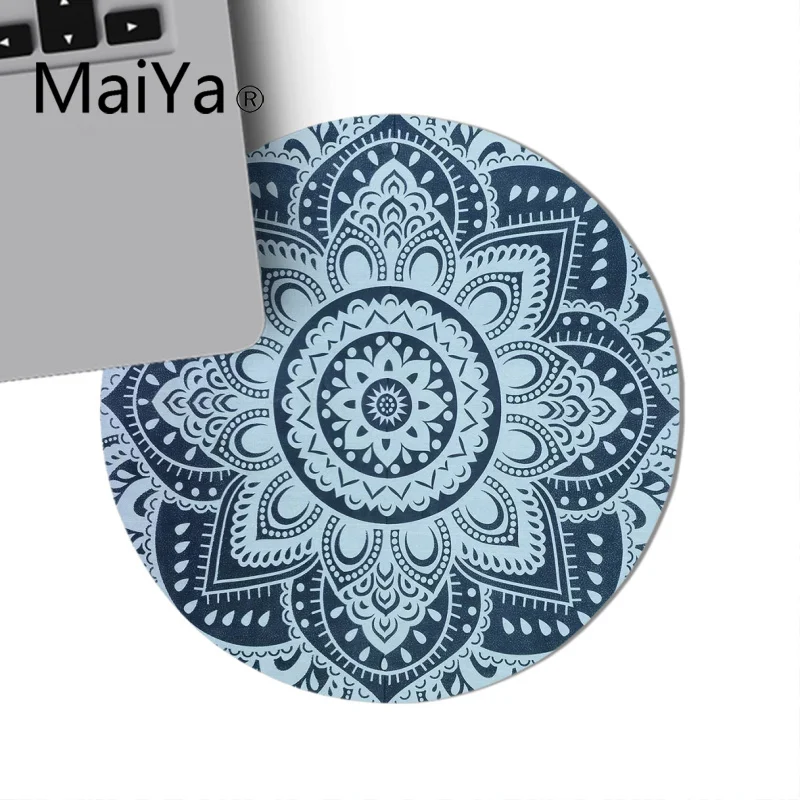 Maiya Simple Design Mandala Flower Mousepads gamer gaming Mouse pads Anti-Slip Laptop PC Mice Pad Mat gaming Mousepad - Цвет: 22x22cm