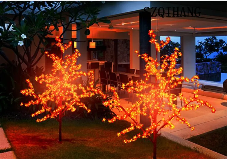 Светодиодный цветущее дерево вишни Свадьба Сад праздник света площадь декор для наружного и внутреннего освещения светодиодный Елочная гирлянда водонепроницаемый гирлянда на рождественскую елку