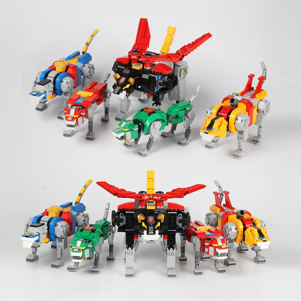 

16057 Japanese Animated Cartoon Voltroned Lion King Robot Building Block 2600pcs Bricks Toys Gift Fot The Kids 21311