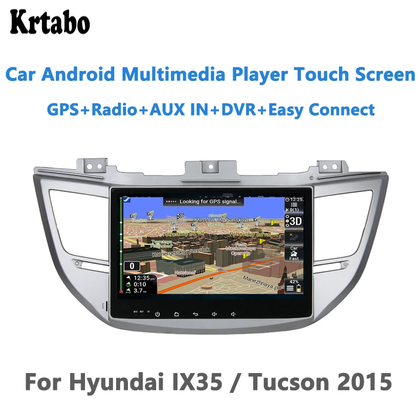 Android 9.0 HD smart car navigation reversing image control large screen one machine recorder For Hyundai IX35/Tucson 2015