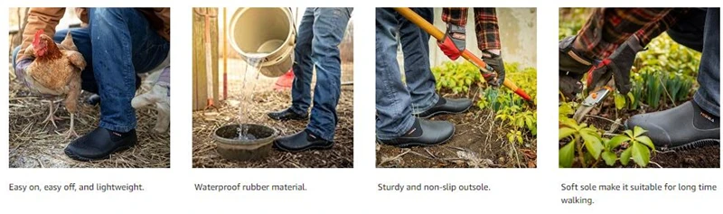 Women Waterproof Garden Shoes Men's Outdoor Work Rain Boot Short Rubber Rain Boots Men Bot Garden Fishing Boots Plus Size 35-49 (1)