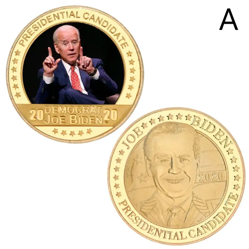 Металлические Монеты Biden с позолоченным золотом 40 мм 2020 год|Безвалютные монеты| |