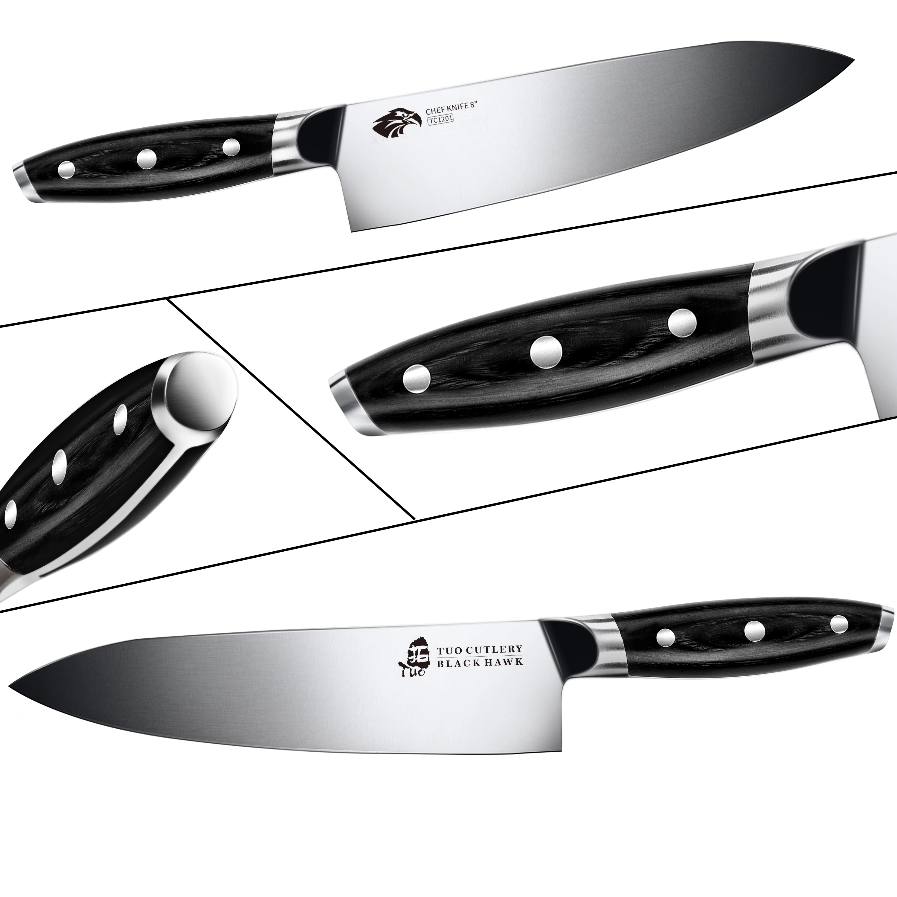  TUO Chef knife - Professional 8 inch Pro Chef Kitchen Knife - High Carbon German Stainless Steel -  - 4000286997284