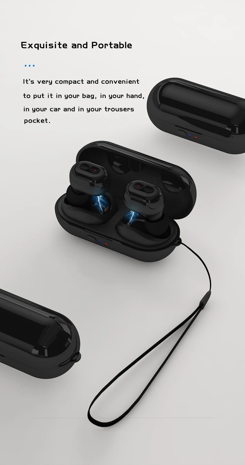 OTTWN TWS мини беспроводные 5,0 Bluetooth наушники стерео спортивные водонепроницаемые наушники с шумоподавлением Тип гарнитуры двойной микрофон наушники