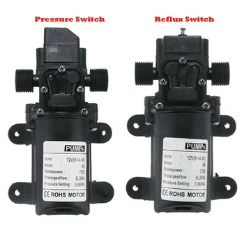 

DC 12V Micro Electric Diaphragm Pump Automatic High Pressure Car Washing Spray Water Pump 6L/min Pressure Switch/Reflux Switch