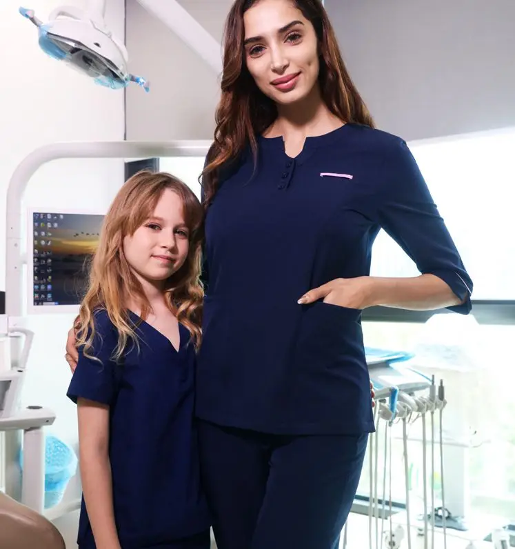 Новая женская медицинская Униформа Doctor хирургическая весна/лето средние рукава наборы скрабов медсестры униформа салон красоты Рабочая одежда
