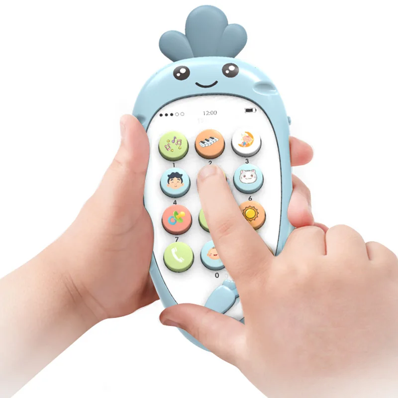 Электронная игрушка мультфильм телефон детский мобильный телефон Обучающие игрушки музыка ребенок младенец Прорезыватель телефон