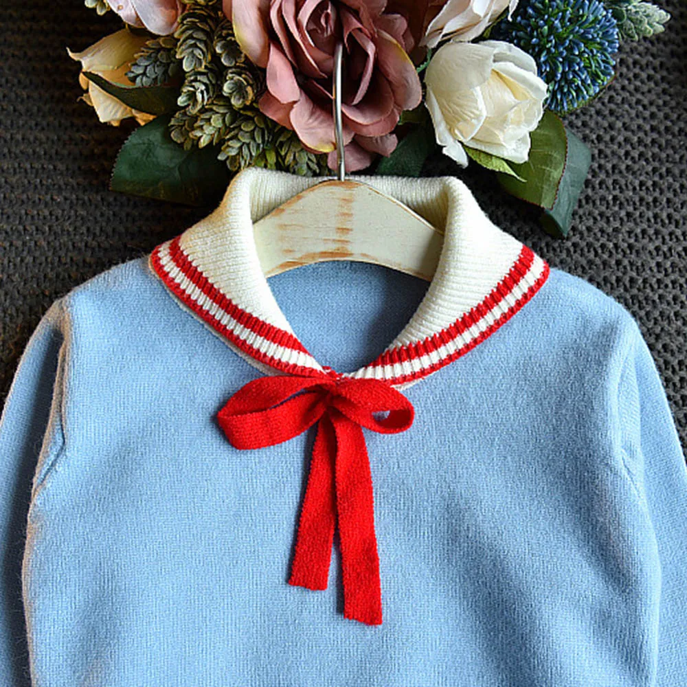 Одежда для девочек на День Благодарения; вязаный свитер; плиссированная юбка; 2 предмета; рождественские наряды для маленьких девочек; детская одежда; осенние детские комплекты