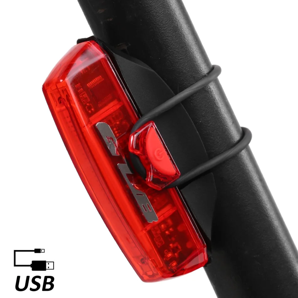 Умный сенсорный велосипедный задний светильник USB Перезаряжаемый Супер яркий задний светильник светодиодный велосипедный задний светильник велосипедный безопасный мигающий светильник - Цвет: Красный