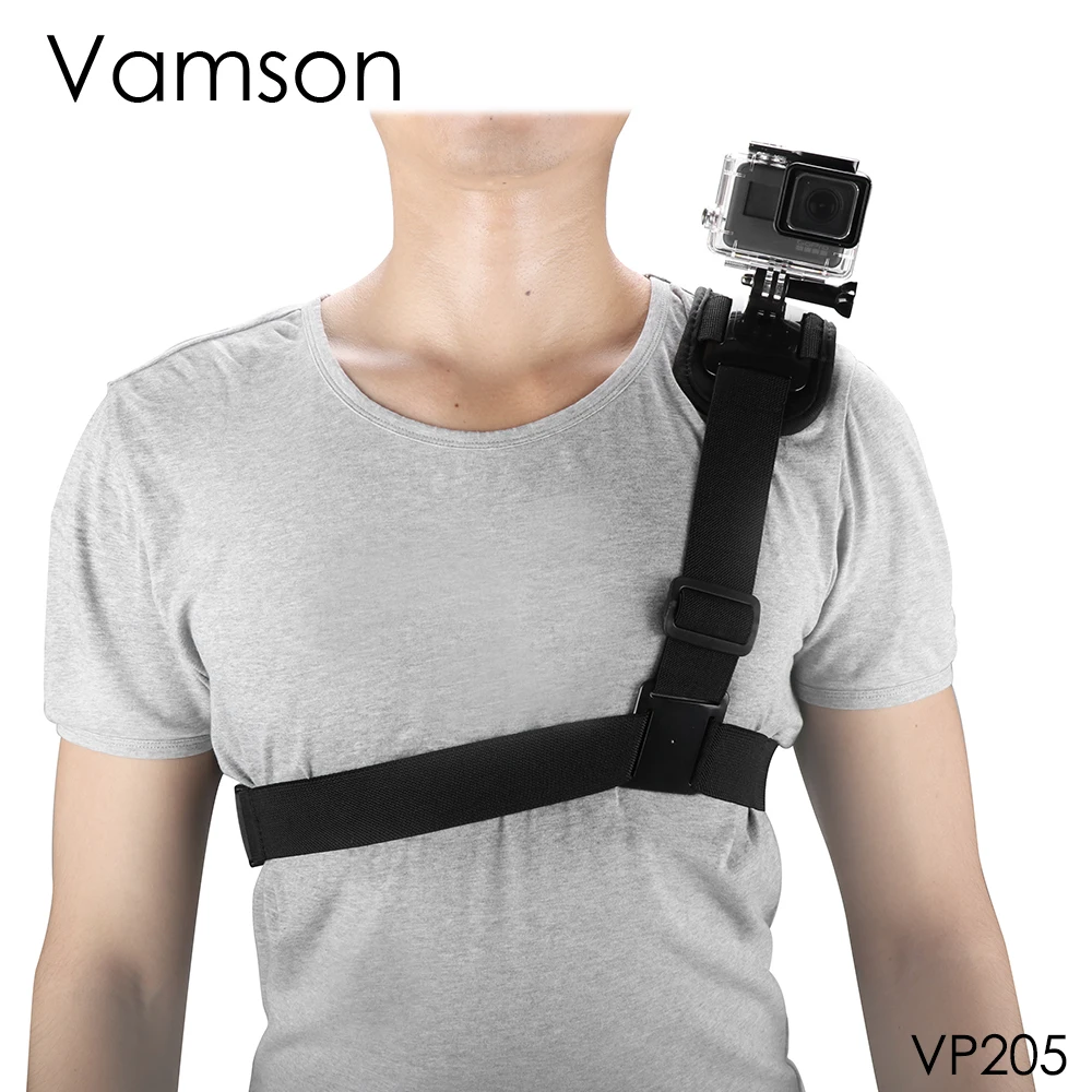 Vamson для GoPro аксессуары плечевой нагрудный ремень для штатива крепление для GoPro hero 7 6 5 4 3+ 2Xiaomi для Yi для SJCAM VP205