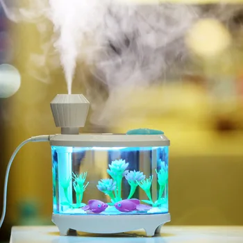 

New Style Lucky Goldfish Bowl Humidifier Colorful Light Mini USB Humidifier Humidifier Office Household Gift Source