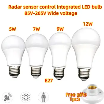 

Radar Motion Sensor Light Bulb E27 LED Lamp Auto Smart Infrared Body Induction Bulb Energy Saving For Garden Hallway Corridor