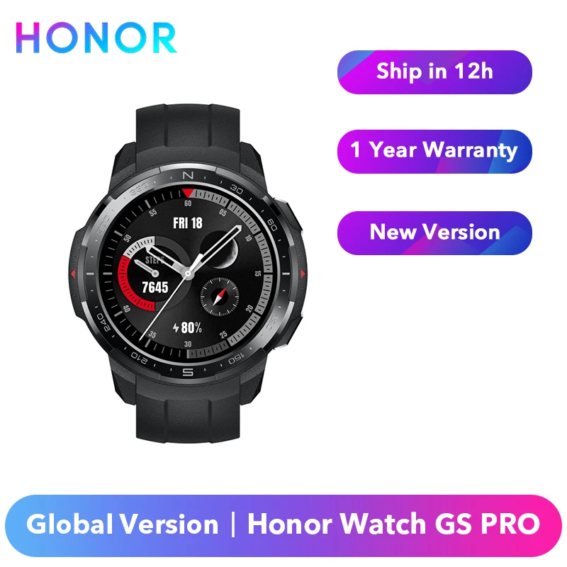 Оригинальный Honor часы GS Pro Smart Watch глобальная версия активно матричные осид SpO2