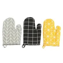 3 цвета, высокотемпературные кухонные хлопковые перчатки для духовки, перчатки для выпечки, перчатки для посуды, перчатки для микроволновой печи, Нескользящие