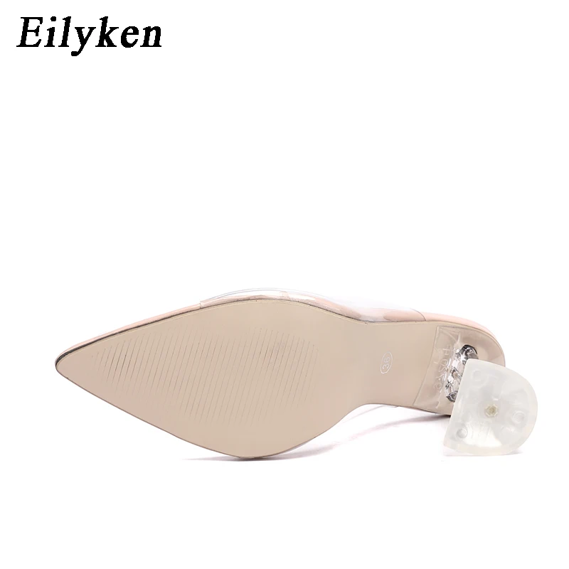 Тапочки Eilyken из ПВХ прозрачные с открытым носком пикантные женские туфли