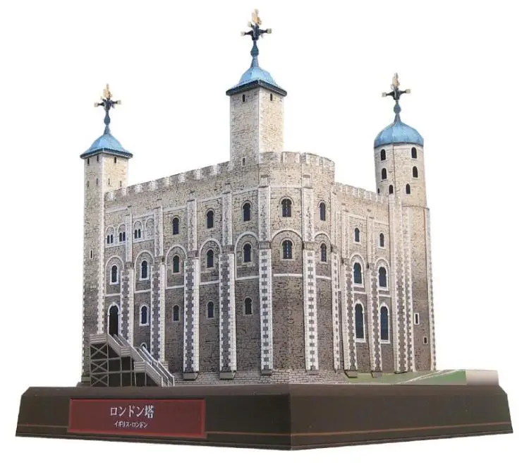Башня Лондон Великобритания мировая классическая архитектура 3D бумажная модель
