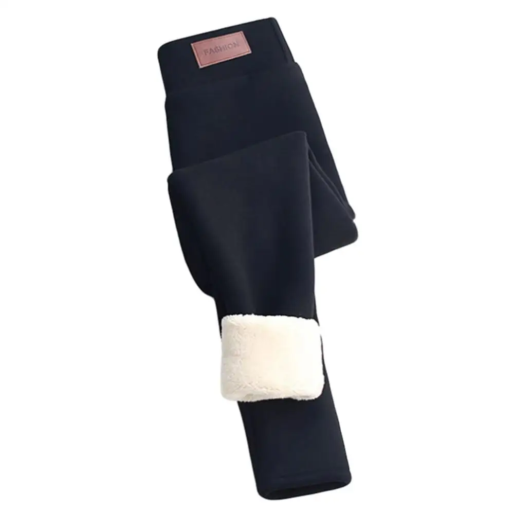 Black New Warm Pants Winter Skinny Thick Velvet Wool Fleece Girls Leggings Women Trousers Lambskin Cashmere Black/Gray Leggings - Цвет: Black