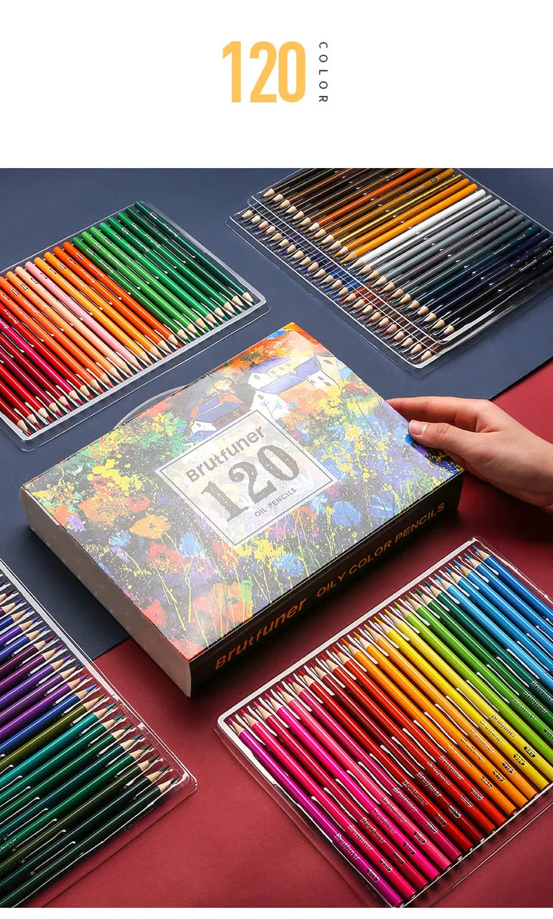 

120/160 Colors Wood Colored Pencils Set Lapis De Cor Artist Painting Oil Color Pencil For School Drawing Sketch Art Supplies
