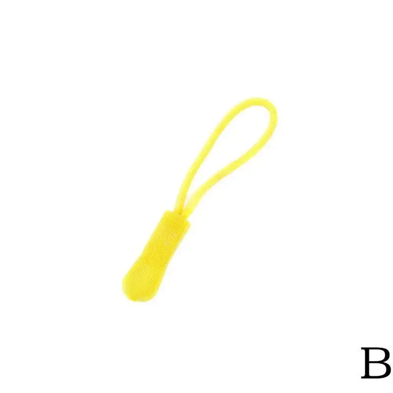 YELLOW 10 шт. Открытый молнии тянет слайдер шнур веревка Съемник концы замок Пряжка для сумки - Цвет: YELLOW