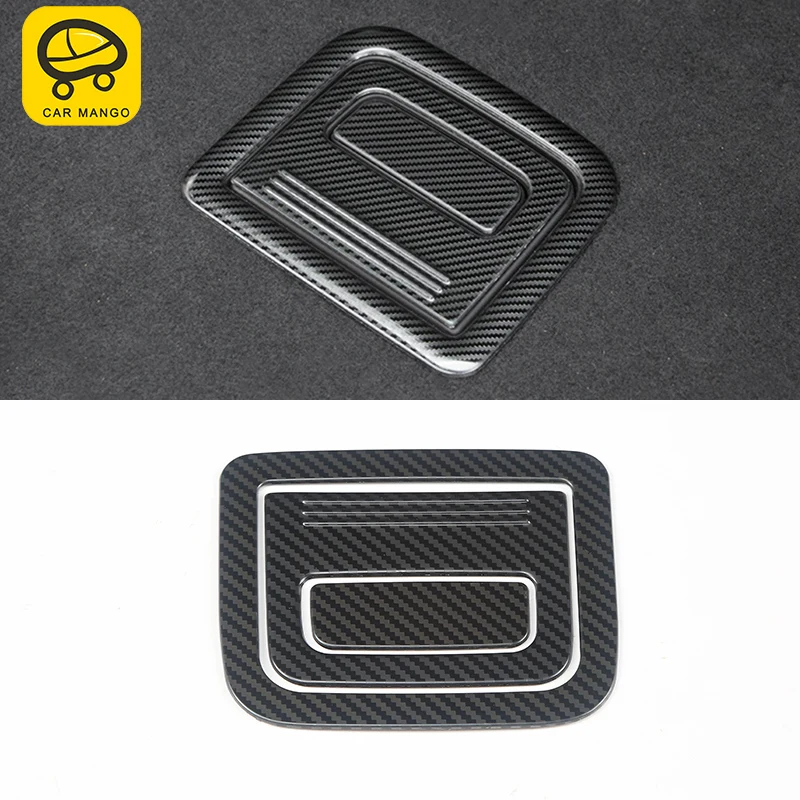 

CARMANGO for Audi Q5 FY 2018 Stainless Steel Car Styling Trunk Spare Tyre Handle Frame Trim Cover Stickers Interior Accessories