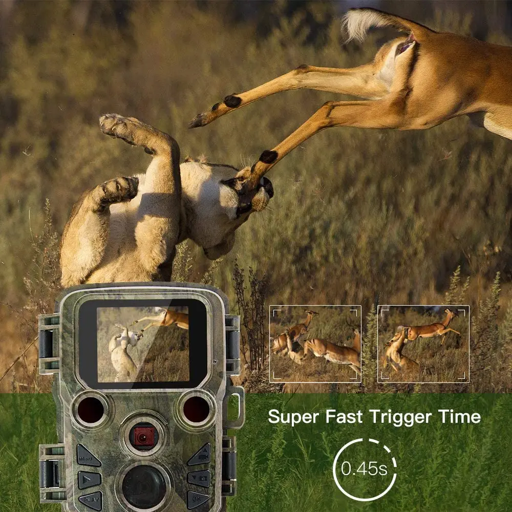 Photo-trap Thermal Imagers For Hunting Scout Mini Camera Chasse 16MP 1080P Night Vision Wildcats Hunting Camera Trap With LCD