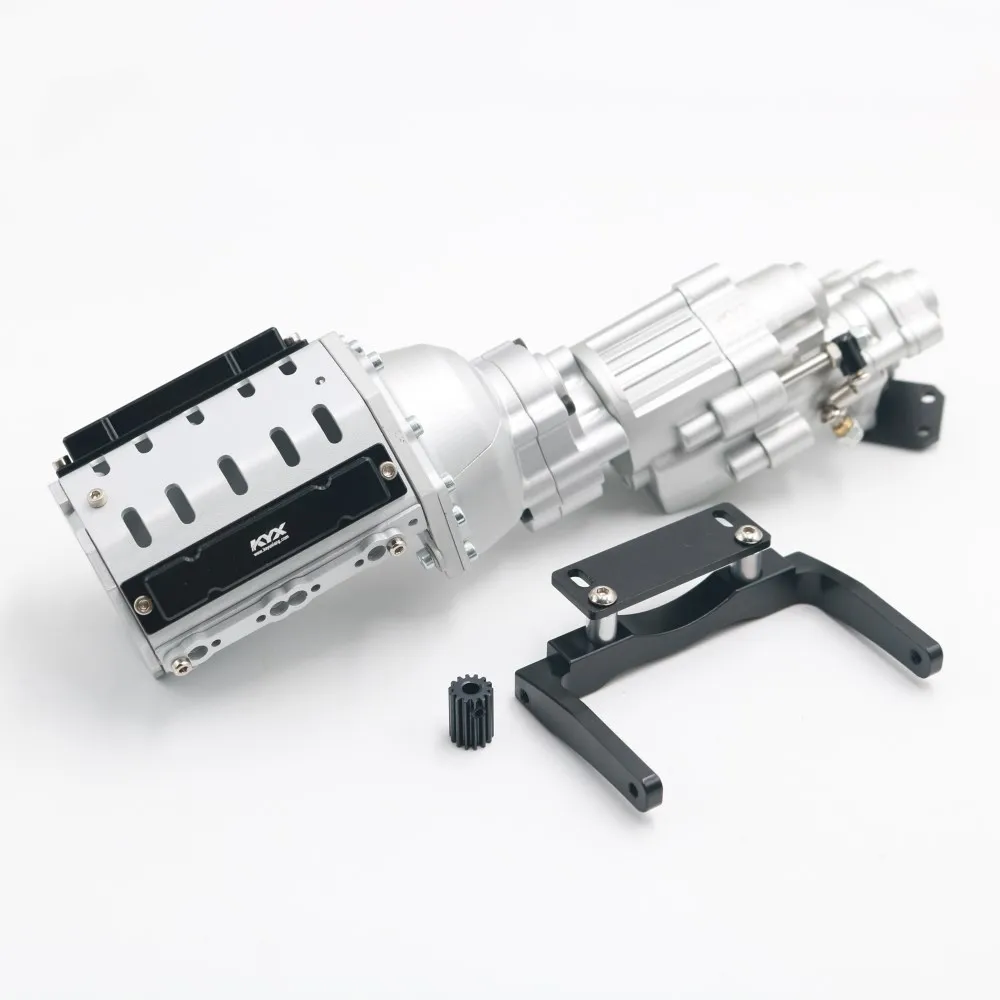 KYX Racing V8 двигатель 2 скоростной редуктор+ осевой Сервоусилитель+ Модифицированная батарея лоток набор для 1/10 RC Гусеничный автомобиль осевой SCX10 II