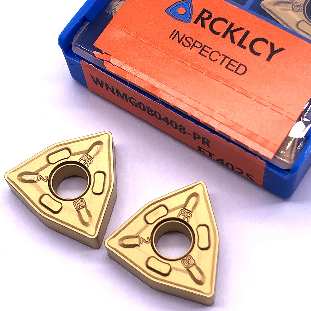 

10pcs WNMG080408 PR FT4025 RCKLCY High Quality carbide outer External turning tool WNMG 080408 CNC lathe tool Machining steel