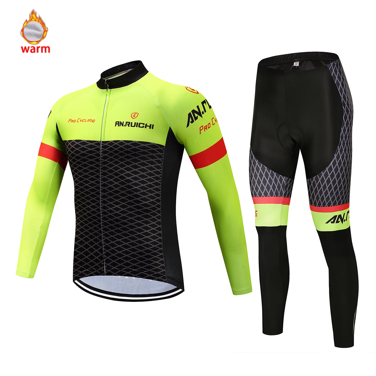 Normal cycling set Мужская одежда для велоспорта, теплая флисовая зимняя одежда с длинным рукавом, Джерси, комплект для велоспорта MTB, одежда для велоспорта, сохраняющая тепло, профессиональная команда, форма для шоссейного велосипеда - Цвет: Normal cycling set