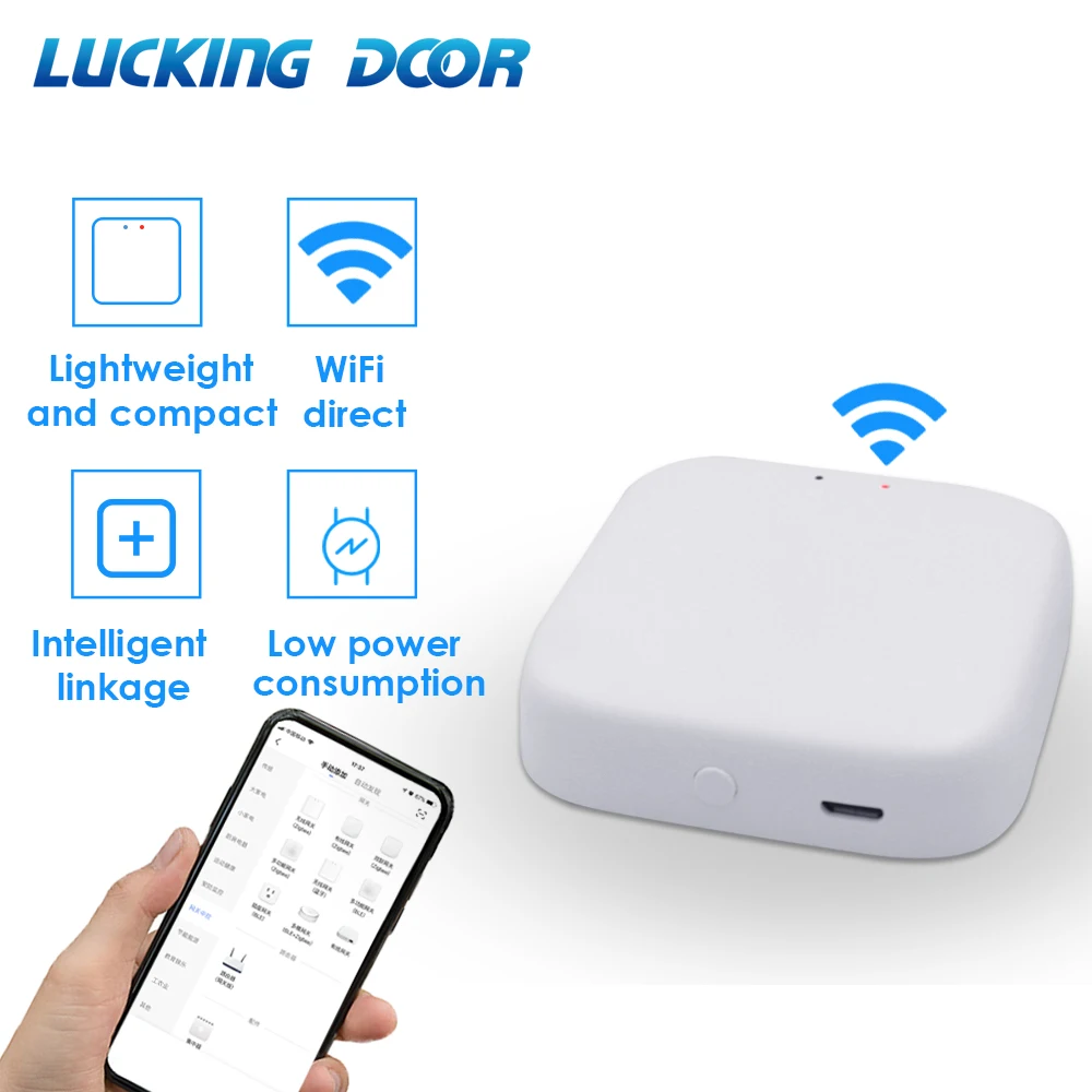 Tuya Smart Zigbee Bridge Wireless Gateway 2.4G Wifi Bluetooth Mesh Gateway Sig Bluetooth Gateway System Alexa Google Home