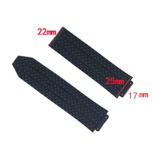 25mmx17mm Watch Accessories Rubber Strap For Hublot Big Bang Series Men and Women Watch Band Accessories