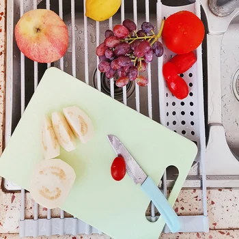 

Kitchen Drying Rack Kitchen Dish Drying Rack Over Sink Roll-Up Dry Drainers Stainless Steel Rack With Hanging Basket