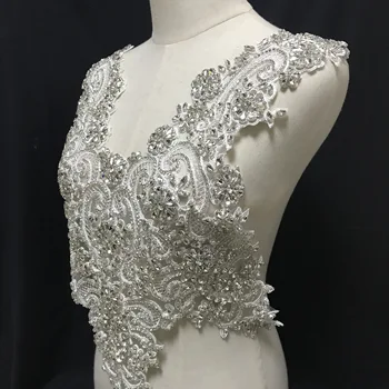 

DIY lace tulle wuku 2020 bling bling lace patch applique LA-254