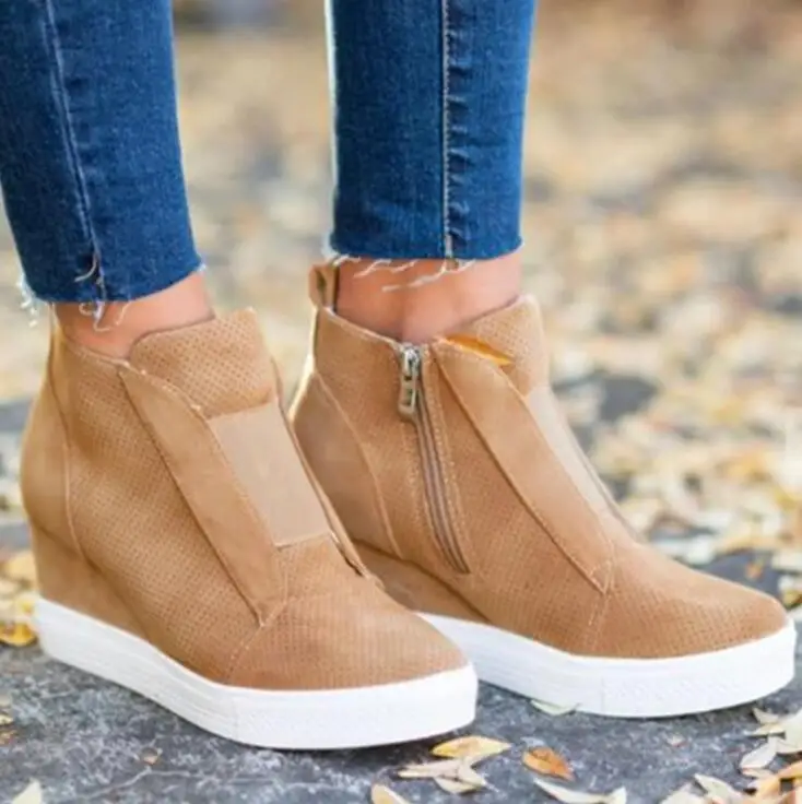 

Spring and summer autumn new explosive short boots casual shoes round head large size women's shoes color European and