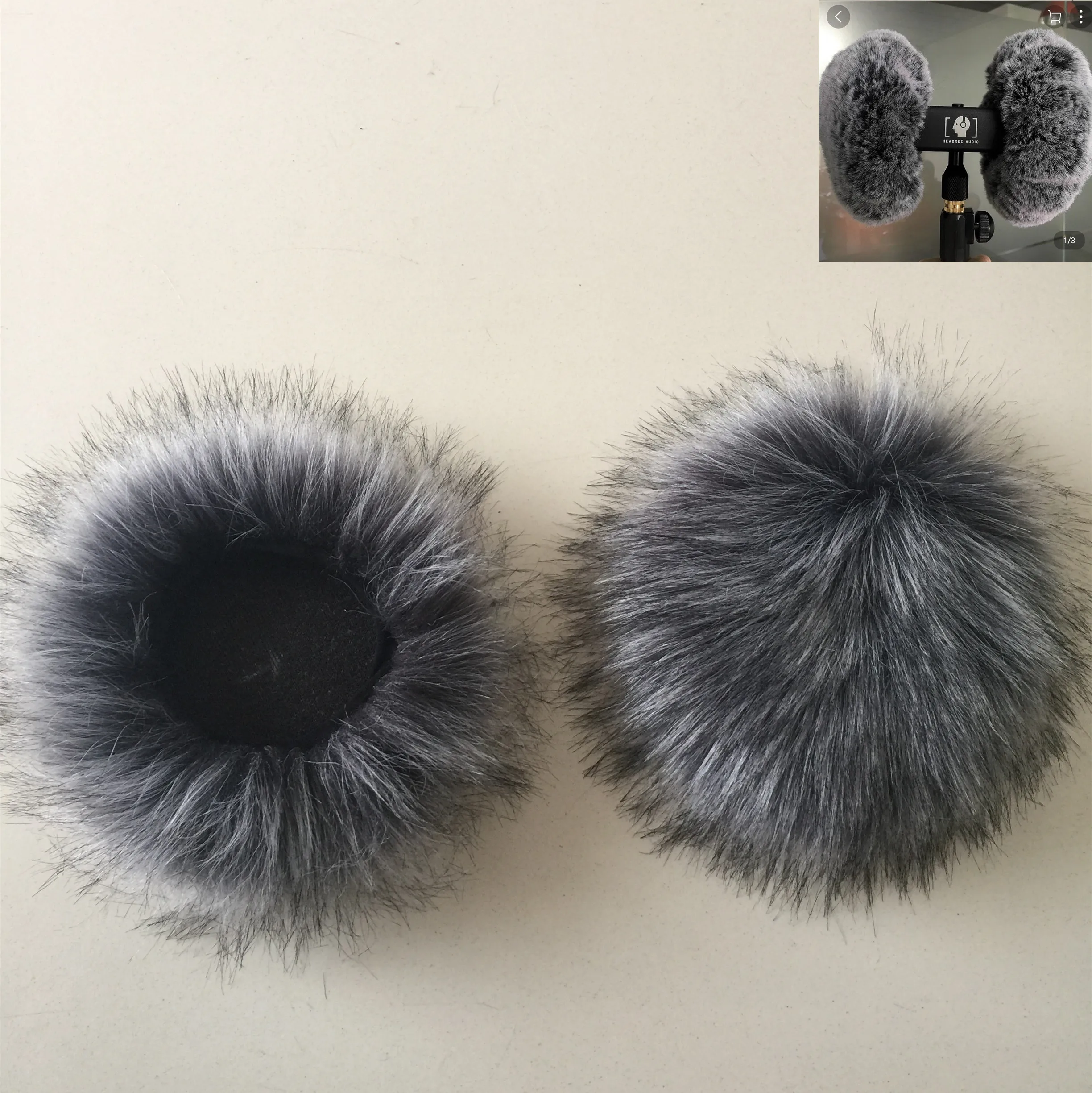 Binaural Mic Outdoor Fur Windshield Microfone Pára-brisas para 3dio Headbelt Recorder Espaço Livre Asmr Dead Cat Furry Windshield - Image 4
