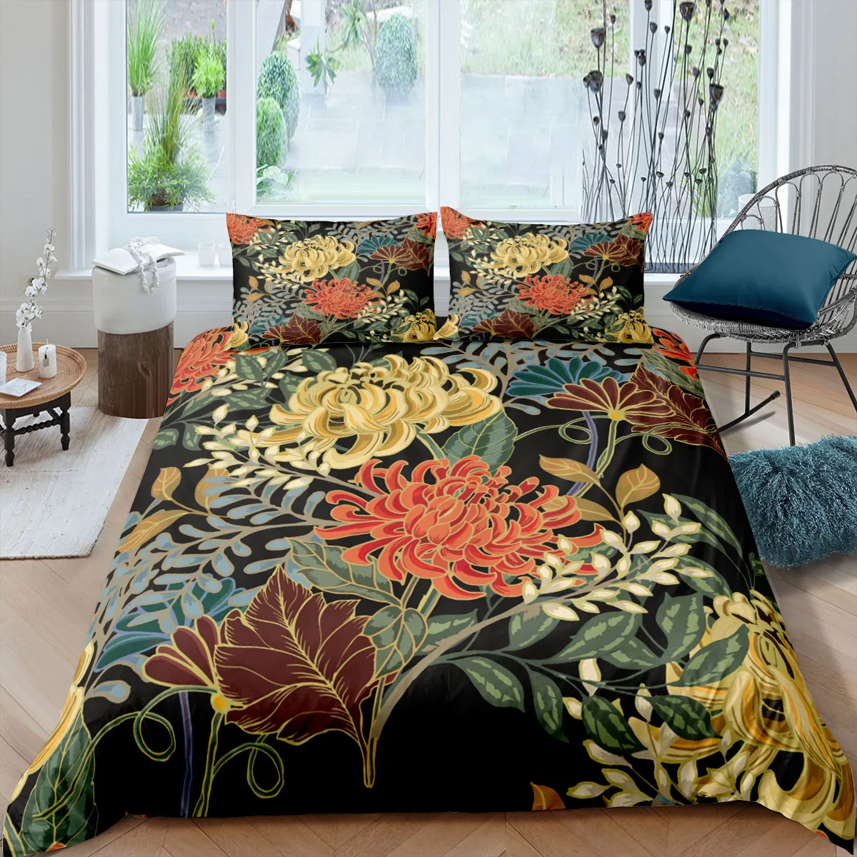 

Home Living Luxury 3d Vintage Flowers Bedding Set Duvet Cover Pillowcase Kids Bedding Set Queen and King EU/US/AU/UK Size