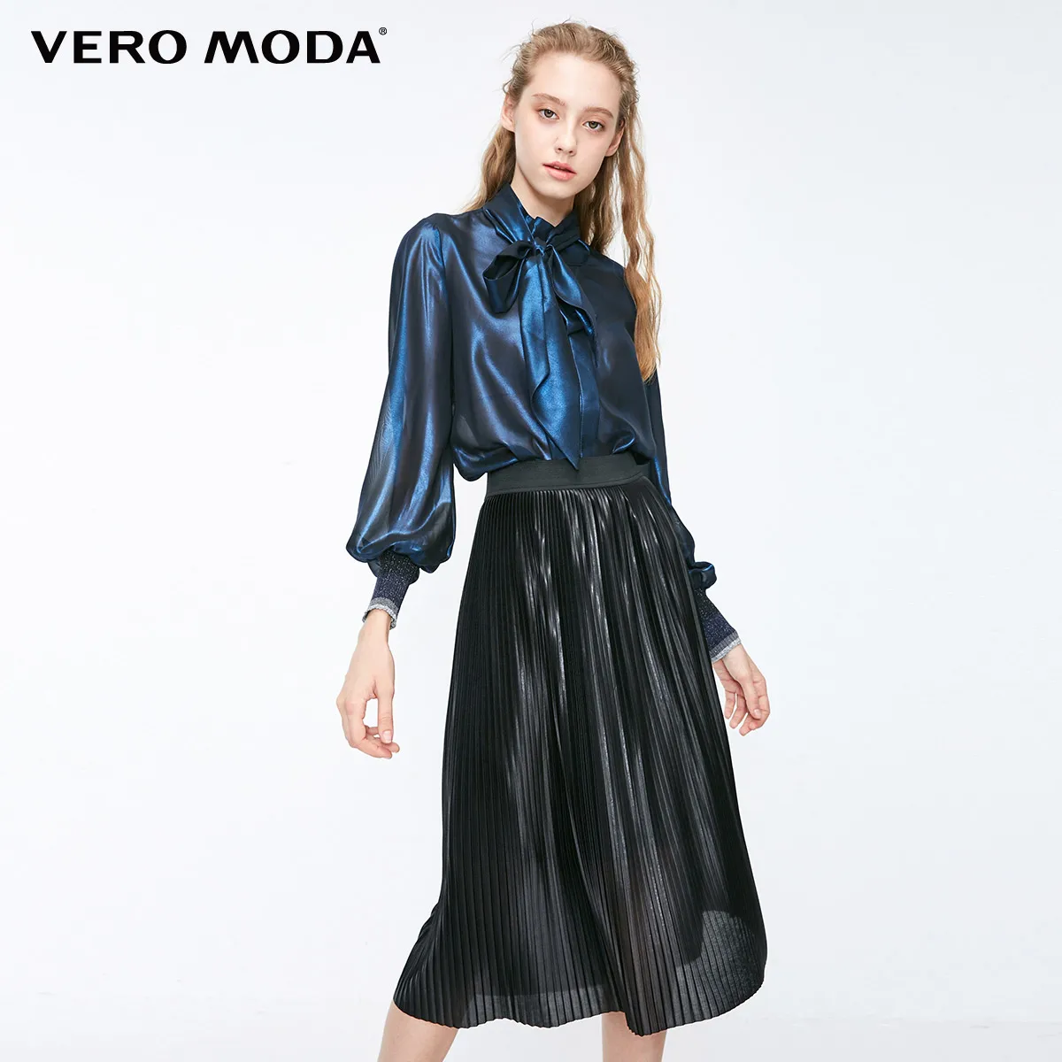 Vero Moda женская рубашка с металлическим покрытием и декоративной лентой | 319105507