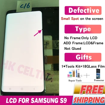 

ORIGINAL AMOLED Replacement for SAMSUNG Galaxy S9 S9+LCD Touch Screen Digitizer with Frame G960 G965 display +big dead pixels