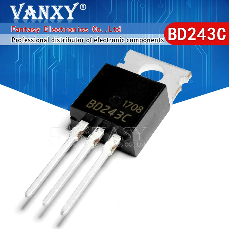 10PCS BD243C TO220 BD243 100V 6A TO-220 Bipolar Transistors NPN General Purpose New Original