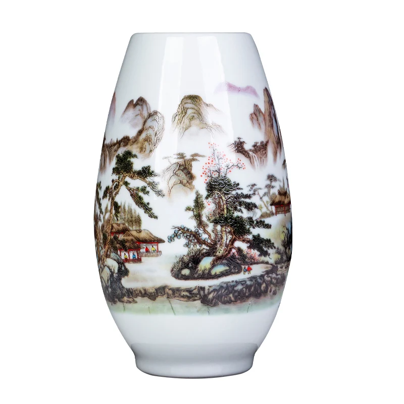 Декоративная керамическая ваза Jingdezhen фарфоровая с пионами пейзажем | Дом и сад