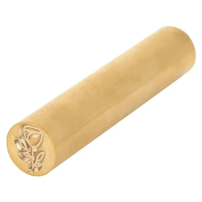 1PC Retro Cylindrical Seal Wax Brass Stamp for Envelope Seal Stamp Seal Wax DIY Invitation Cards Decoration Craft Gifts - Цвет: 12mm C