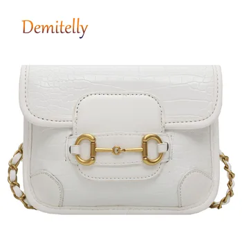 

Crocodile Pattern Women's Handbag Fashion Hardware Lock Chain Chain Shoulder Messenger Bag Luxury Ladies Tote Bag Purse Clutch