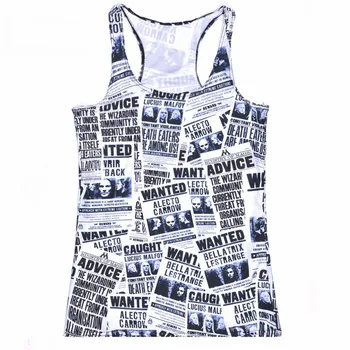 

Digital fashion English newspaper printing lady I vest vest shirts Gym Shirt Women Vest Gym Deportivo Mujer