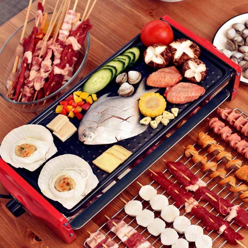 

Cooking Friend Double-layer Electric Barbecue Oven Korean-style Home Non-stick Grill Barbecue Machine Double-layer Barbecue
