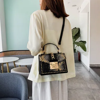 

Female Crossbody Tote Bags Women 2020 Quality Leather Luxury Handbags for Woman Ladies Serpentine Shoulder Messenger Bag