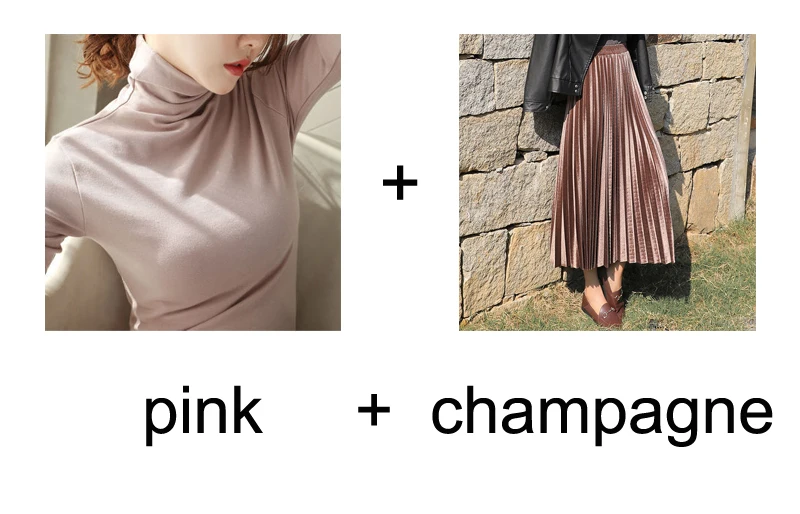 pink-champagne Черная бархатная длинная Плиссированная Женская юбка размера плюс Осенняя зимняя сексуальная юбка с высокой талией Женская винтажная Корейская зеленая юбка - Цвет: pink-champagne